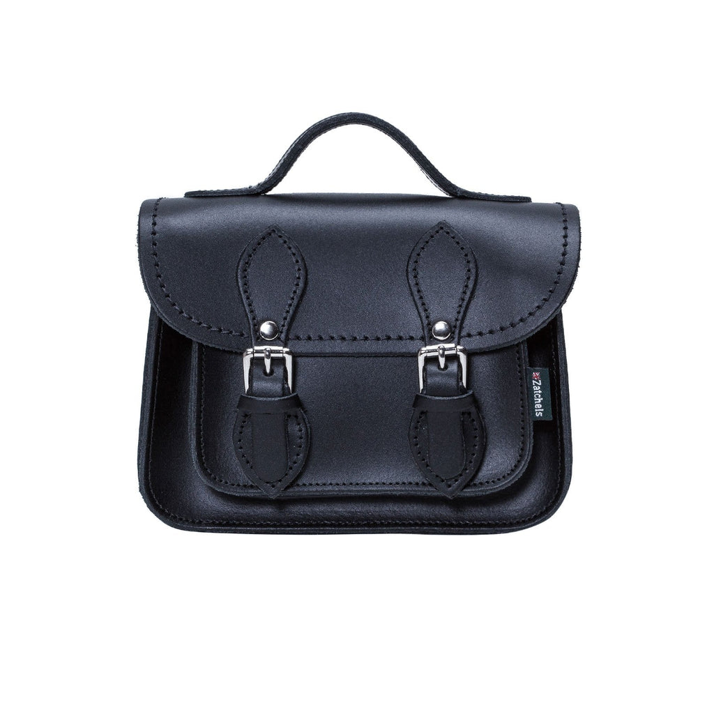 Handmade Leather Micro Satchel Navy