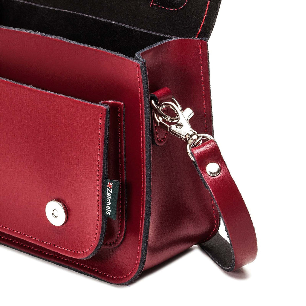 Handmade Leather Micro Satchel in Oxblood