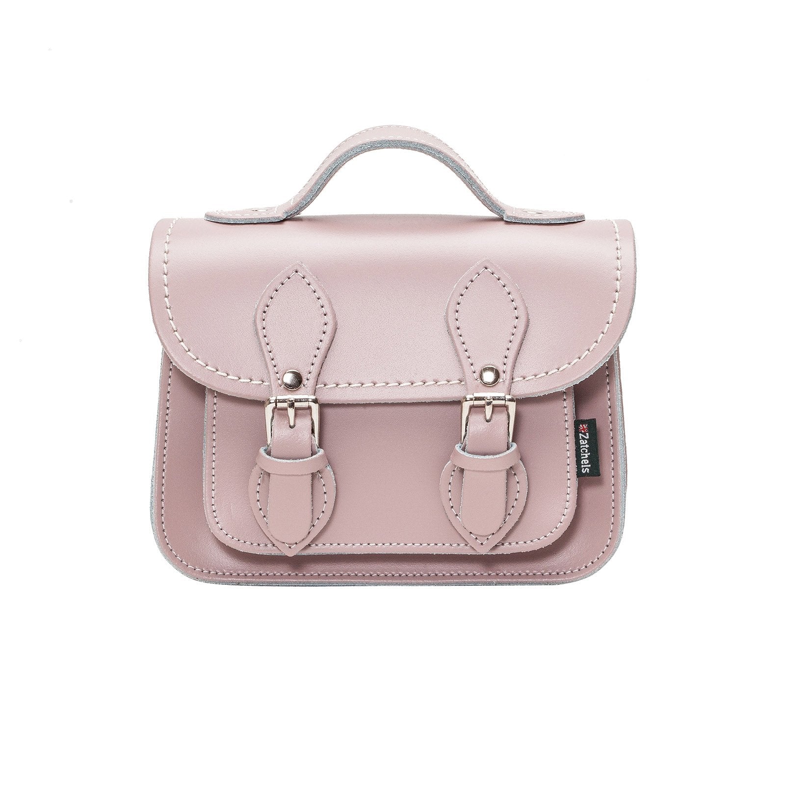 Handmade Leather Micro Satchel Rose Quartz