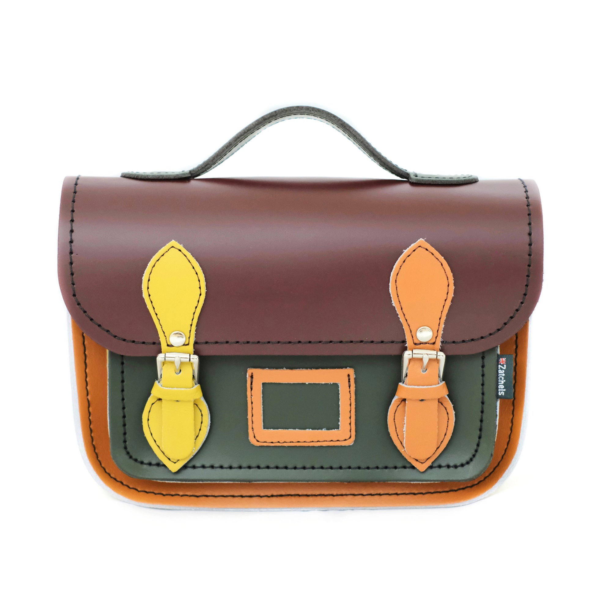 Leather Midi Satchel Autumnal Kaleidoscope - Pre-order Jan 2026 Delivery