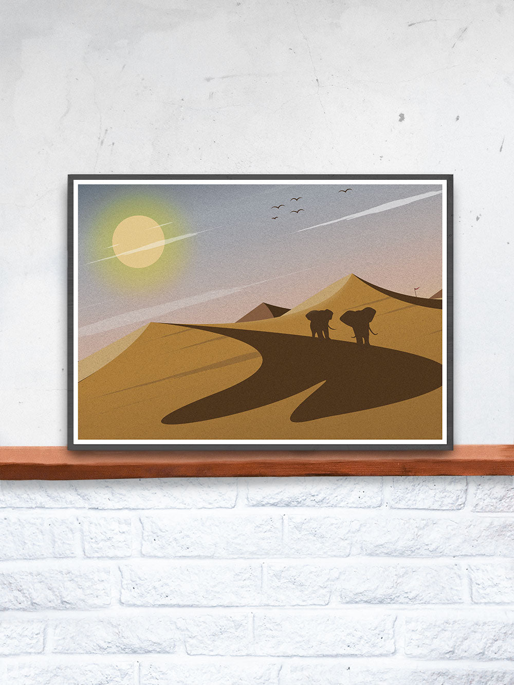 Migration Elephant Art Print