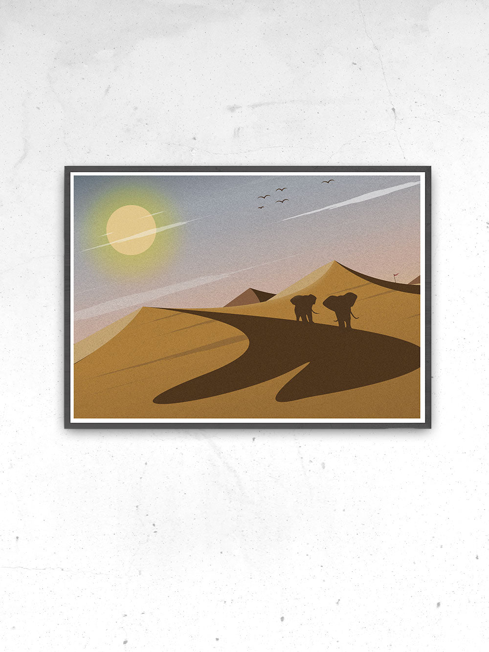 Migration Elephant Art Print