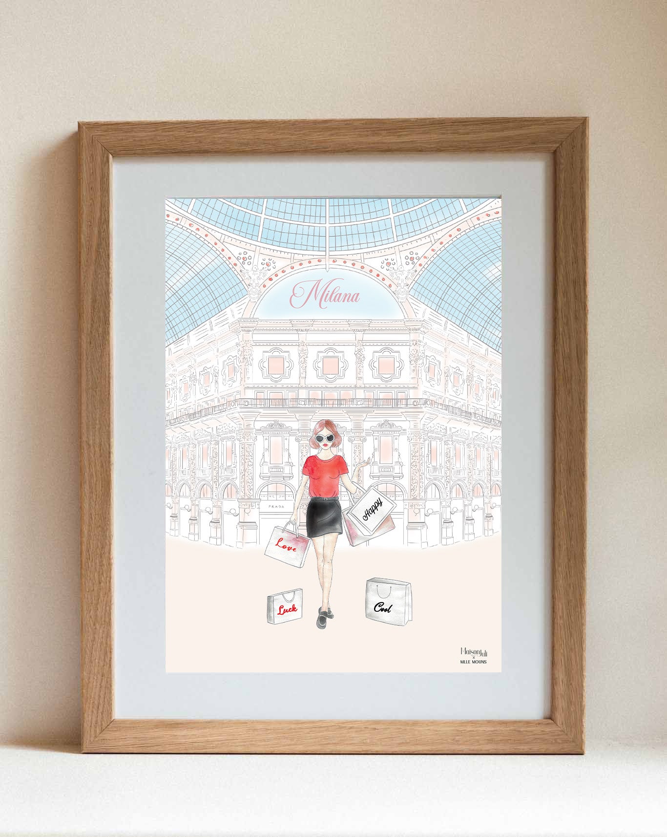 Shopping Lady of Milan Wall Art Print