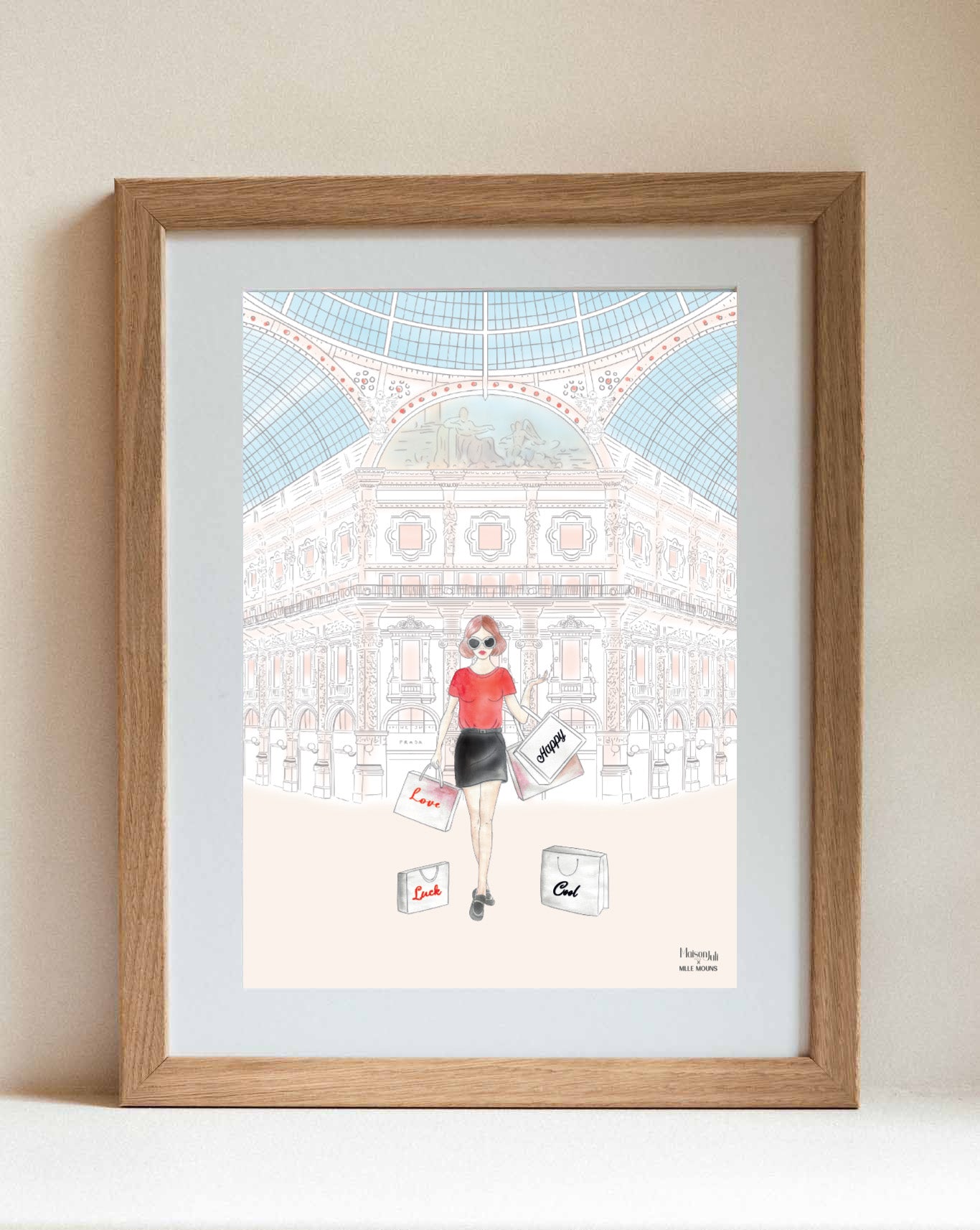 Shopping Lady of Milan Wall Art Print