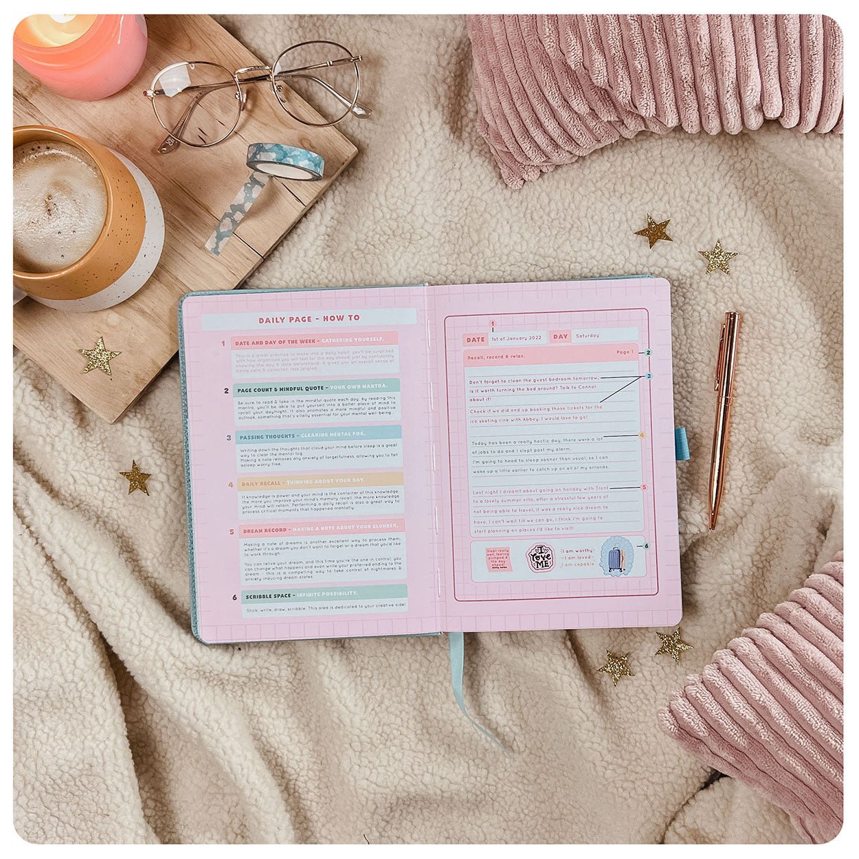 Mindfulness Sleep Journal Deluxe A5 Undated 365 Days