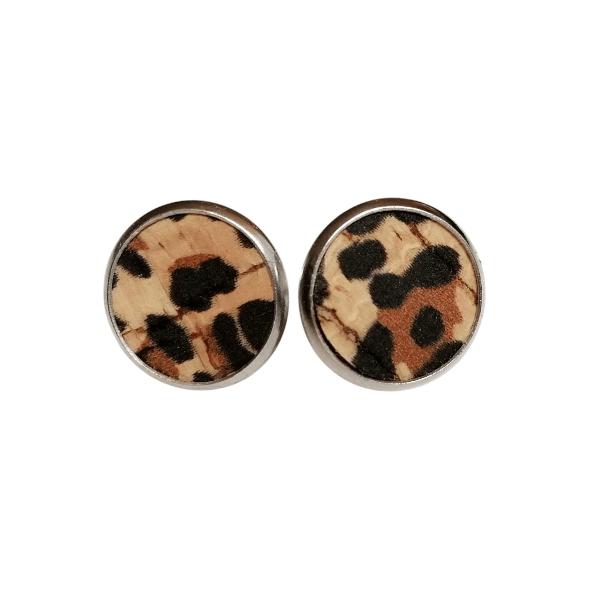 Mini Cork Stud Earrings in Gold and Silver