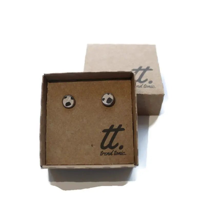 Mini Cork Stud Earrings in Gold and Silver