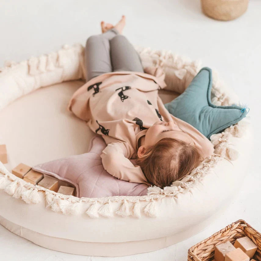 Mint Linen Sea Star Throw Pillow for Coastal Decor