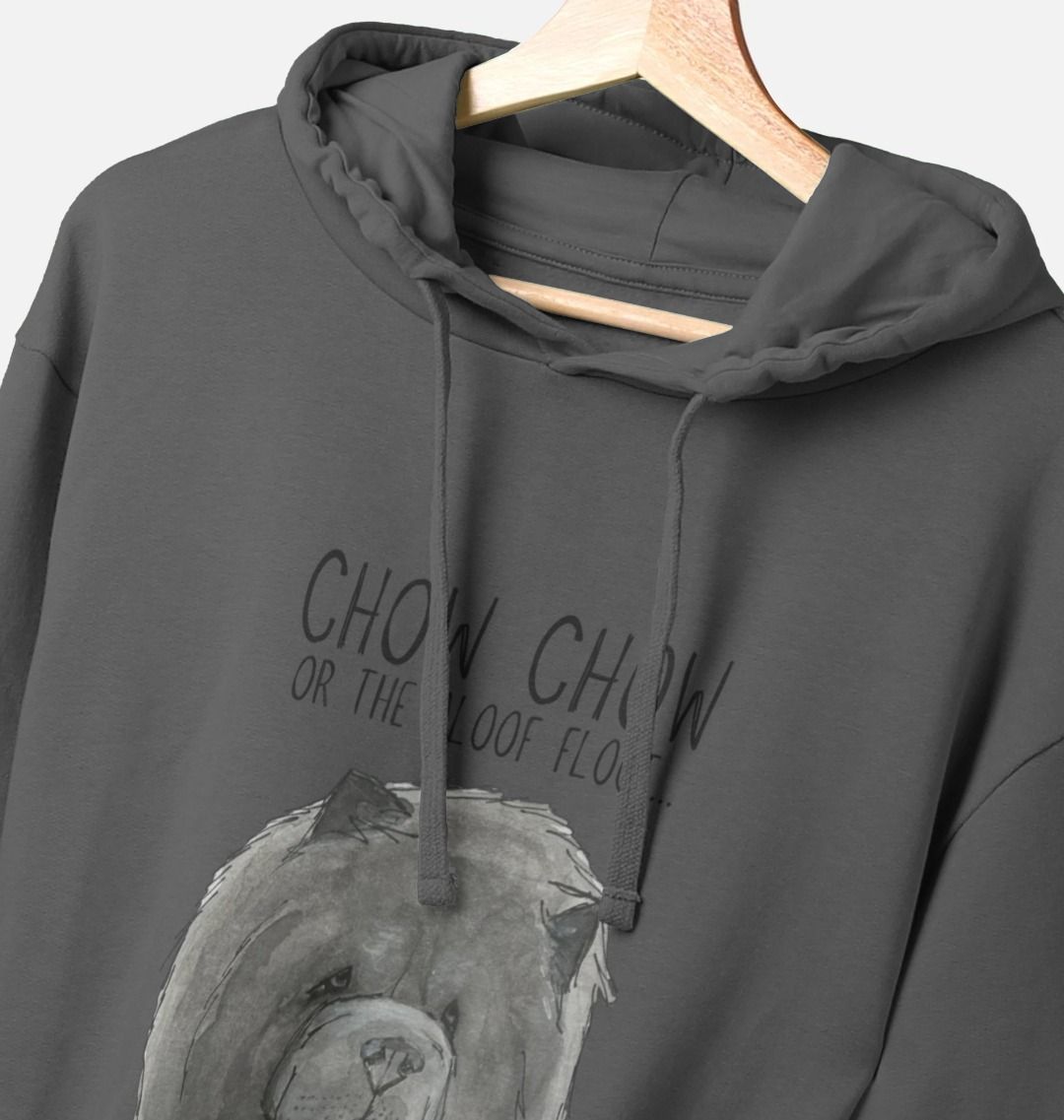 Blue Chow Chow Men's Hoodie with Aloof Floof Design