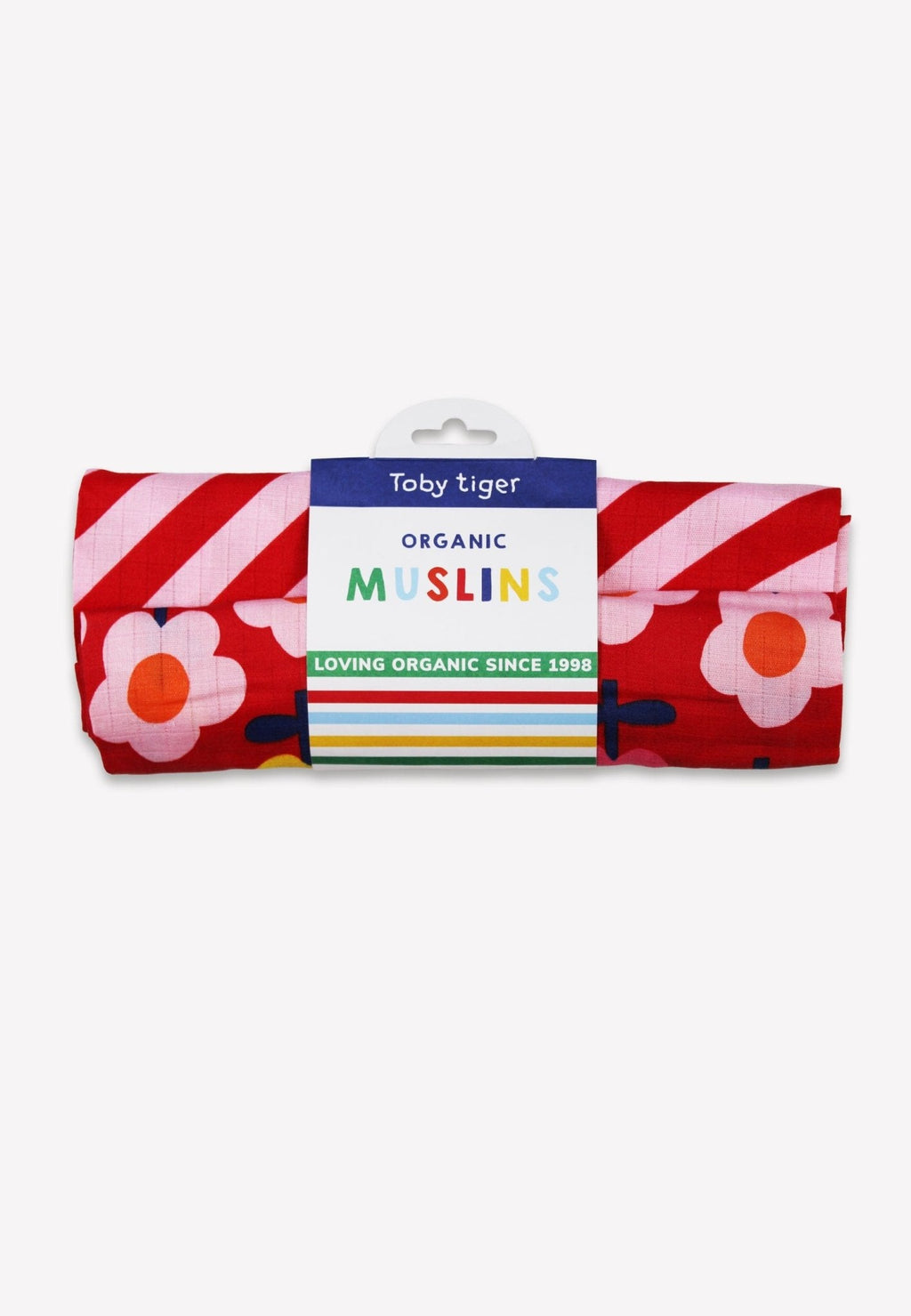 Organic Pink Flower Muslin 2 Pack
