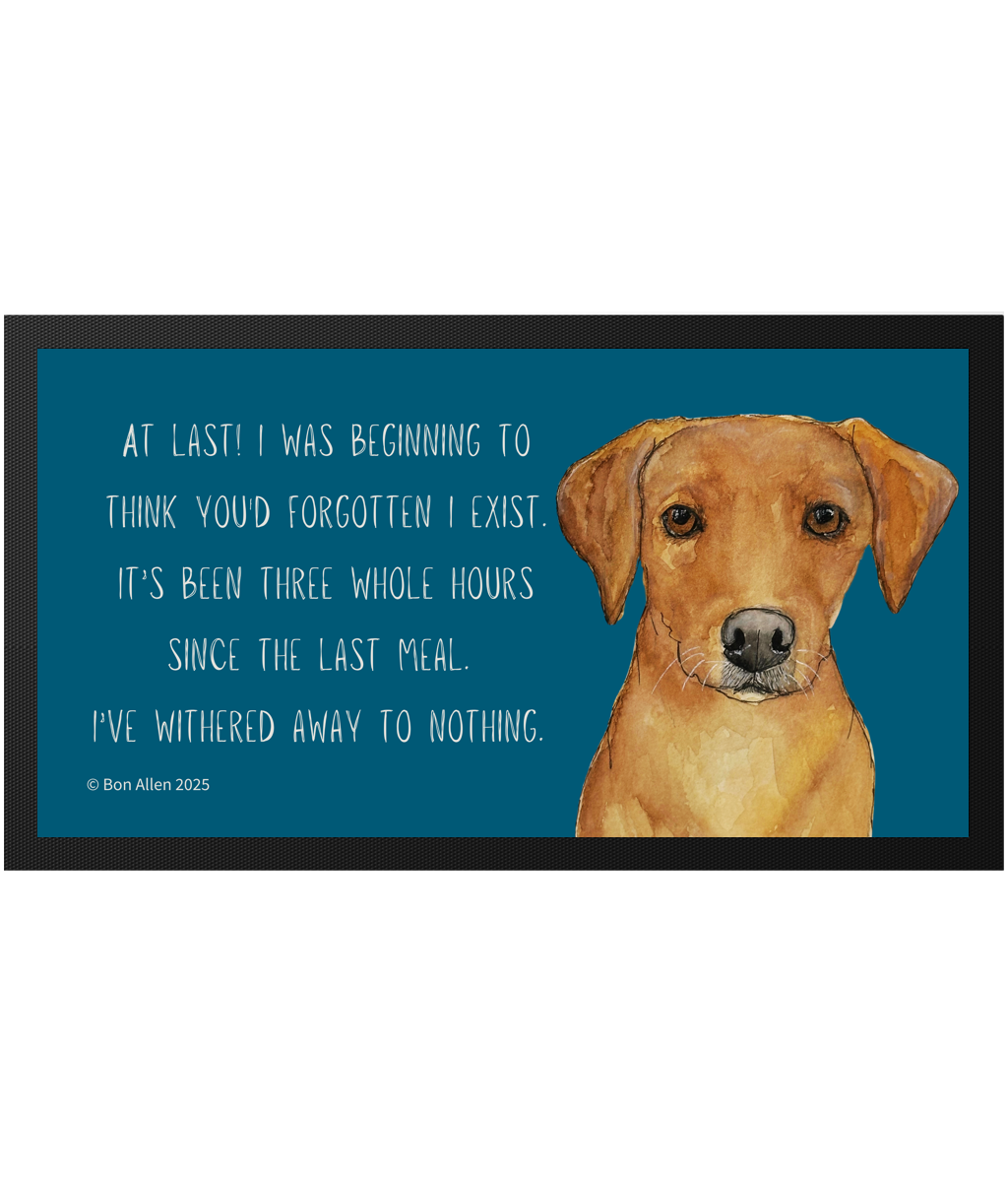 Fox Red Labrador Starving Since Breakfast Pet Bowl Mat