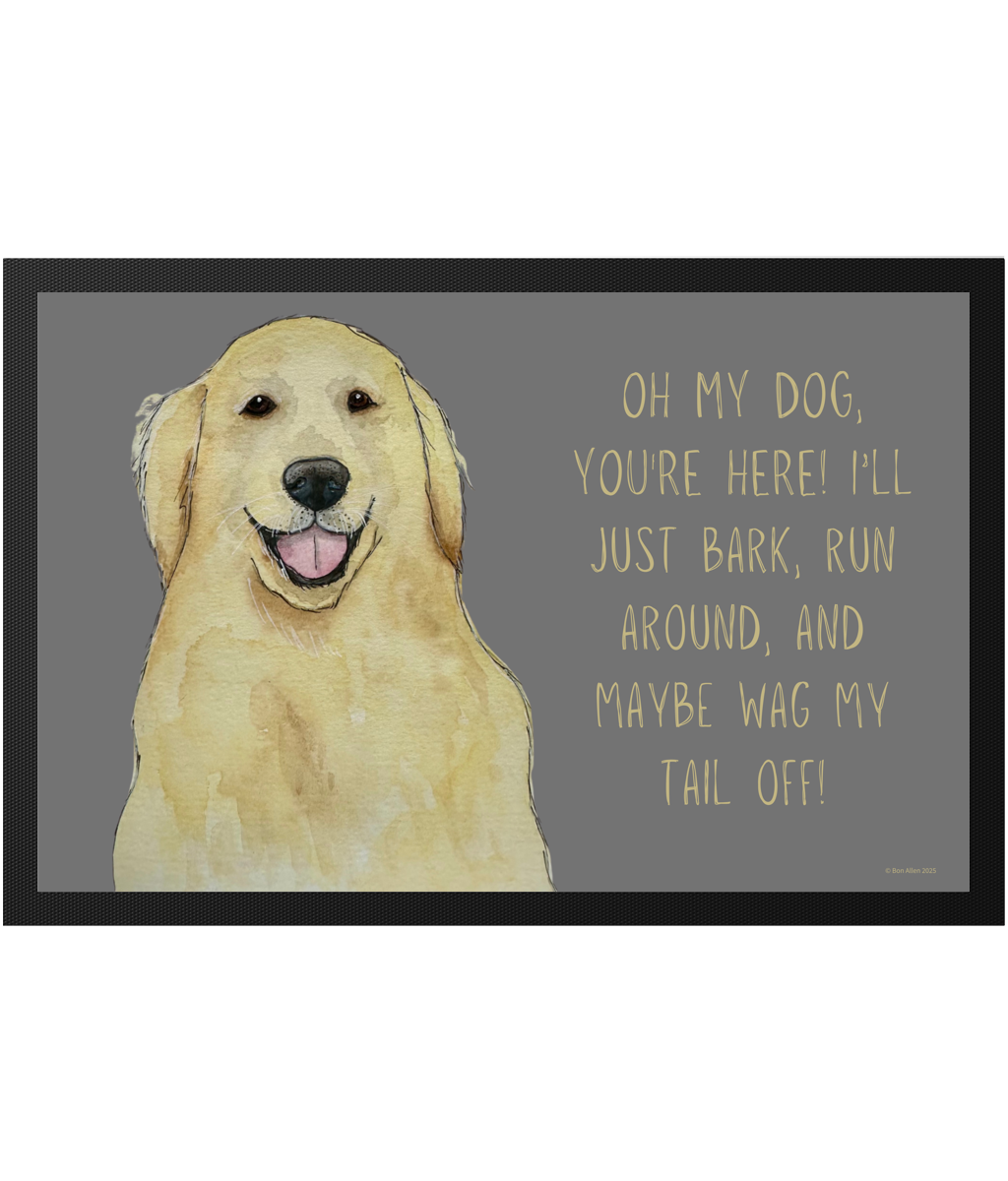 Golden Retriever Welcome Mat
