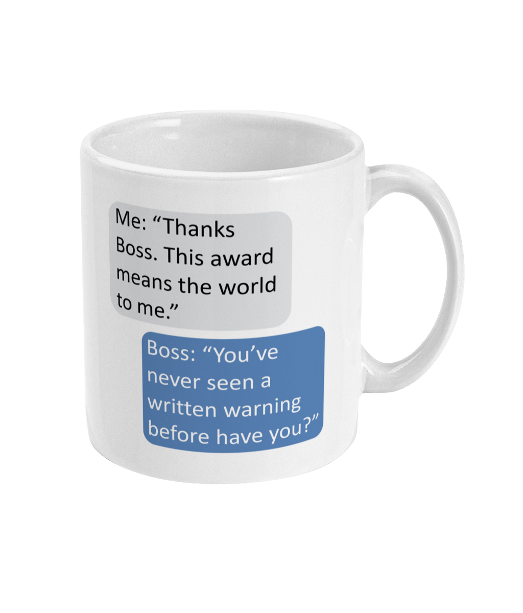 Humorous Award Boss Joke Coffee Mug