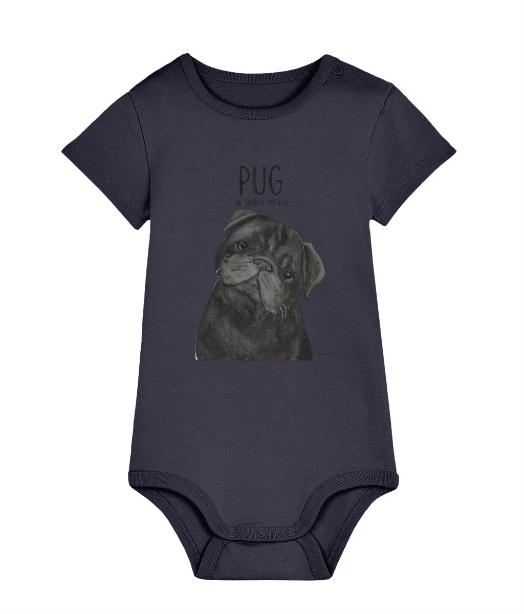 Snorty Potato Baby Bodysuit for Little Pug Lovers