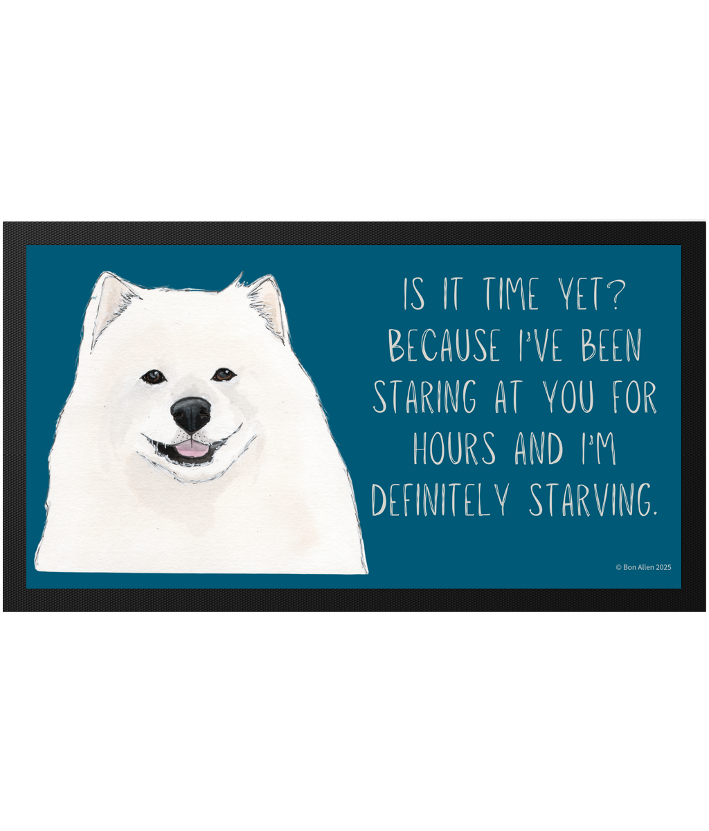 Pet Bowl Mat Samoyed Approved