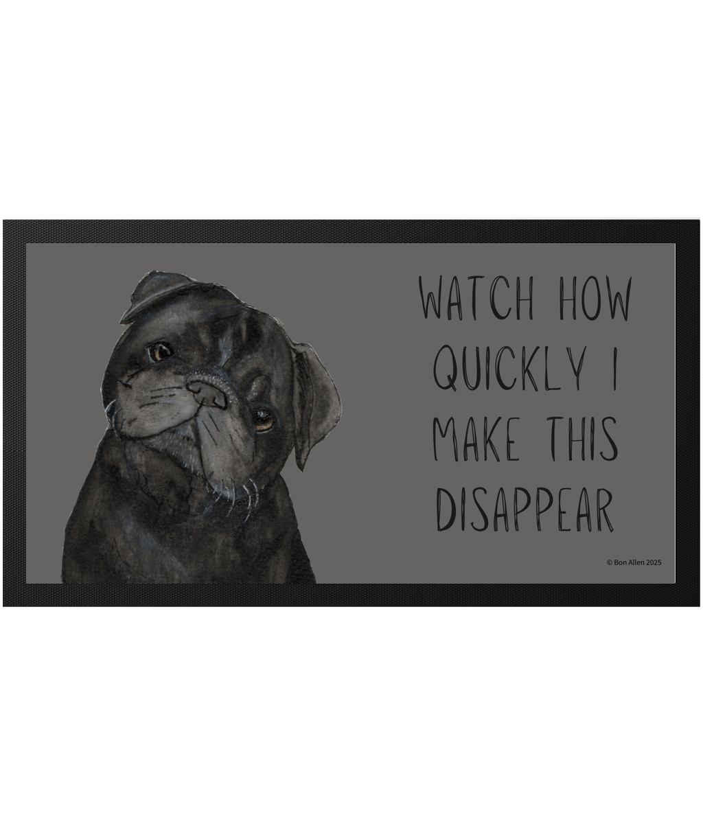 Pug Pet Bowl Mat