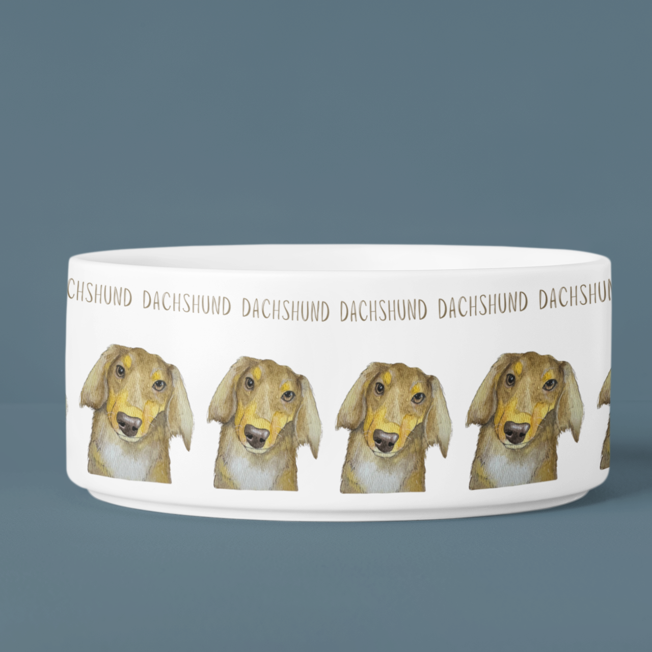 Handcrafted Ceramic Dog Bowl for Dachshunds