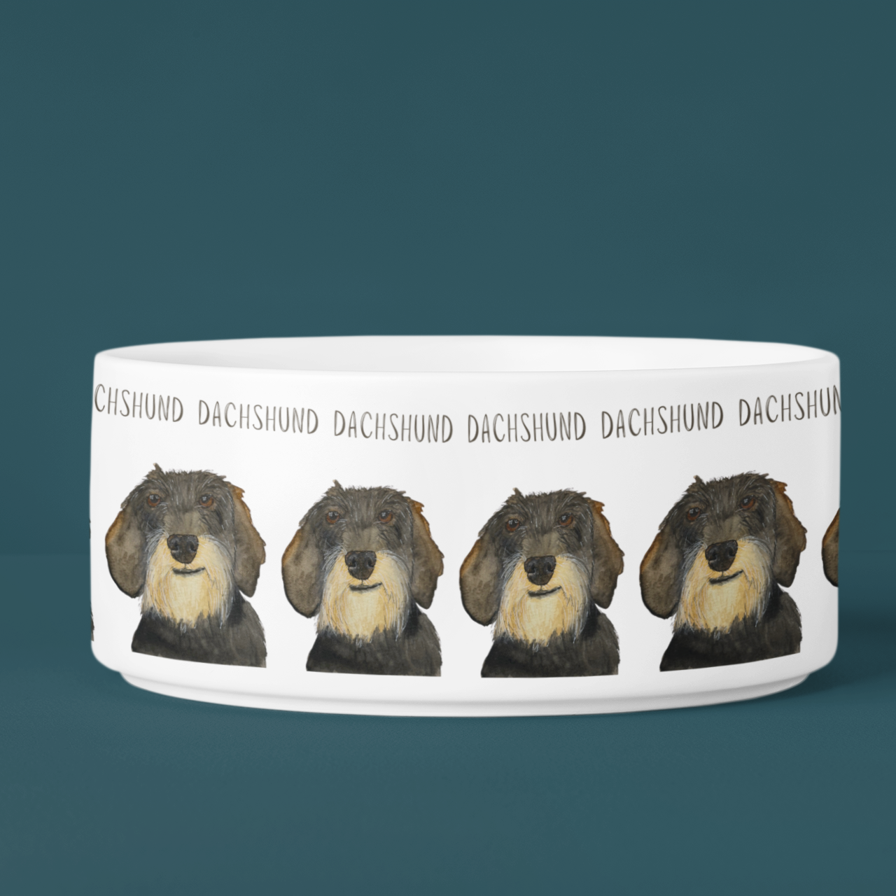 Handcrafted Ceramic Dog Bowl for Dachshunds