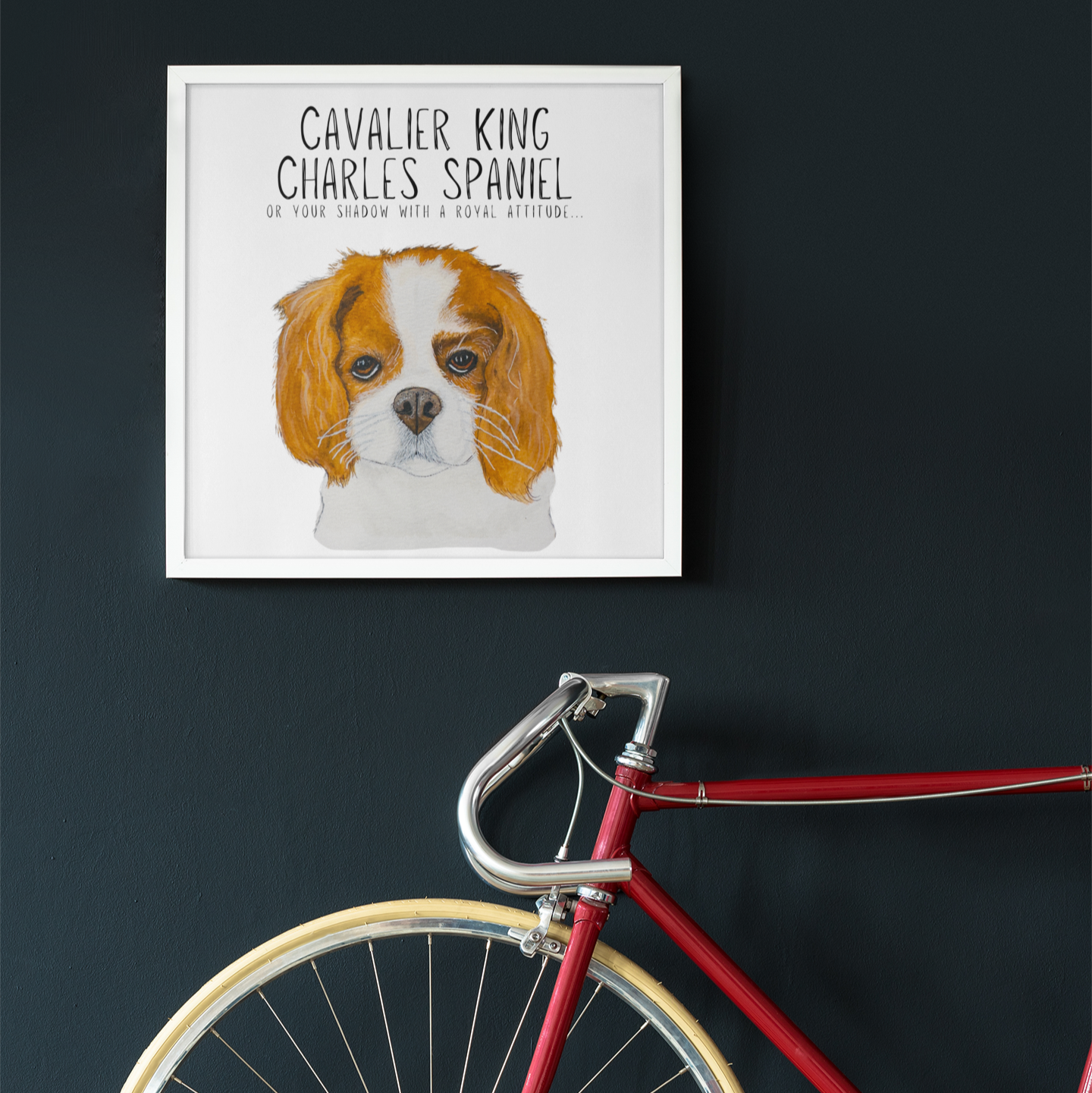 The Regal Shadow Cavalier King Charles Spaniel Giclée Art Print