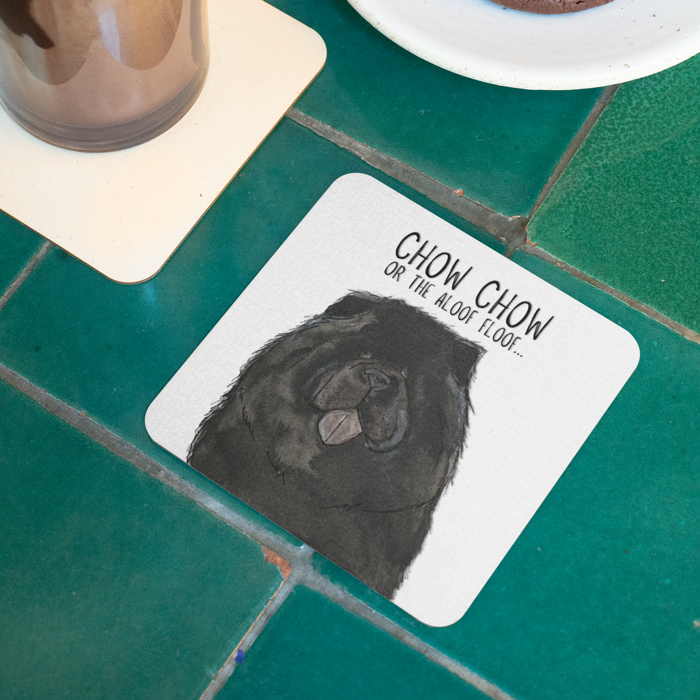 Black Chow Chow Coasters Set of 4
