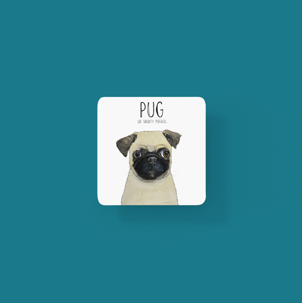 Pug Coaster Set Pack of 4