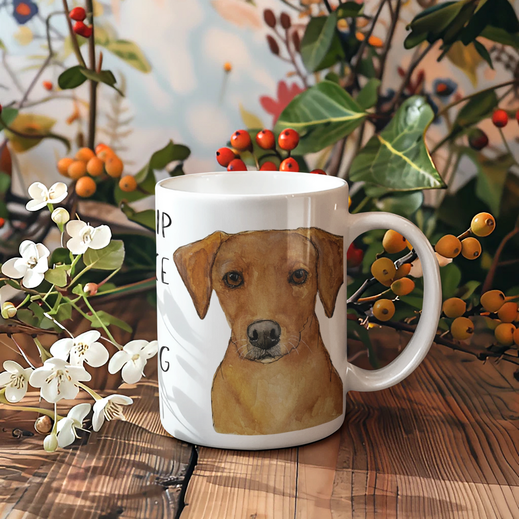 Labrador Mug Powered by Caffeine and Crumbs