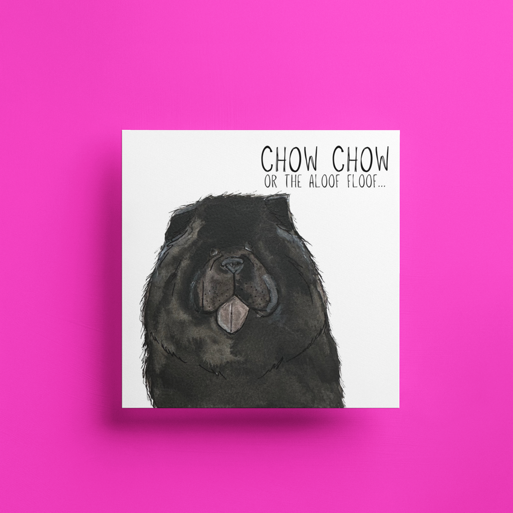 Send Some Floofy Love Black Chow Chow Greeting Card
