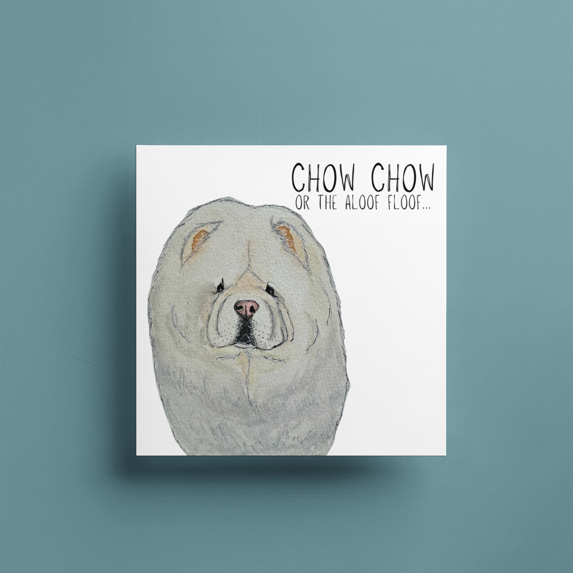 Cream Chow Chow Greeting Card Send Some Floofy Love