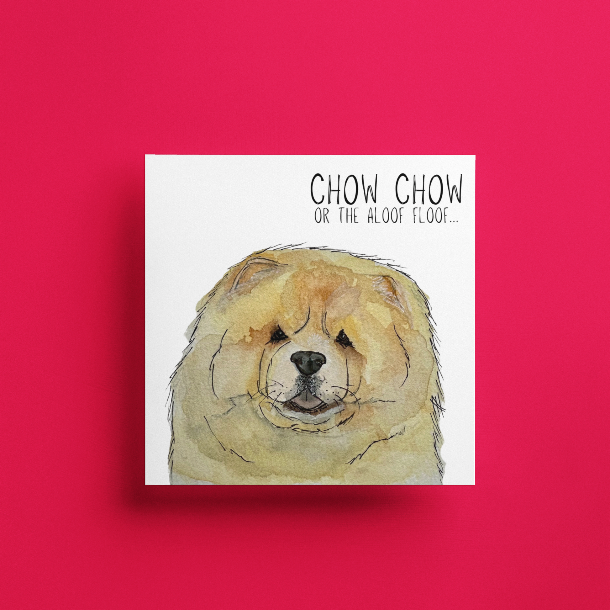 Send Some Floofy Love Fawn Chow Chow Aloof Floof Greeting Card