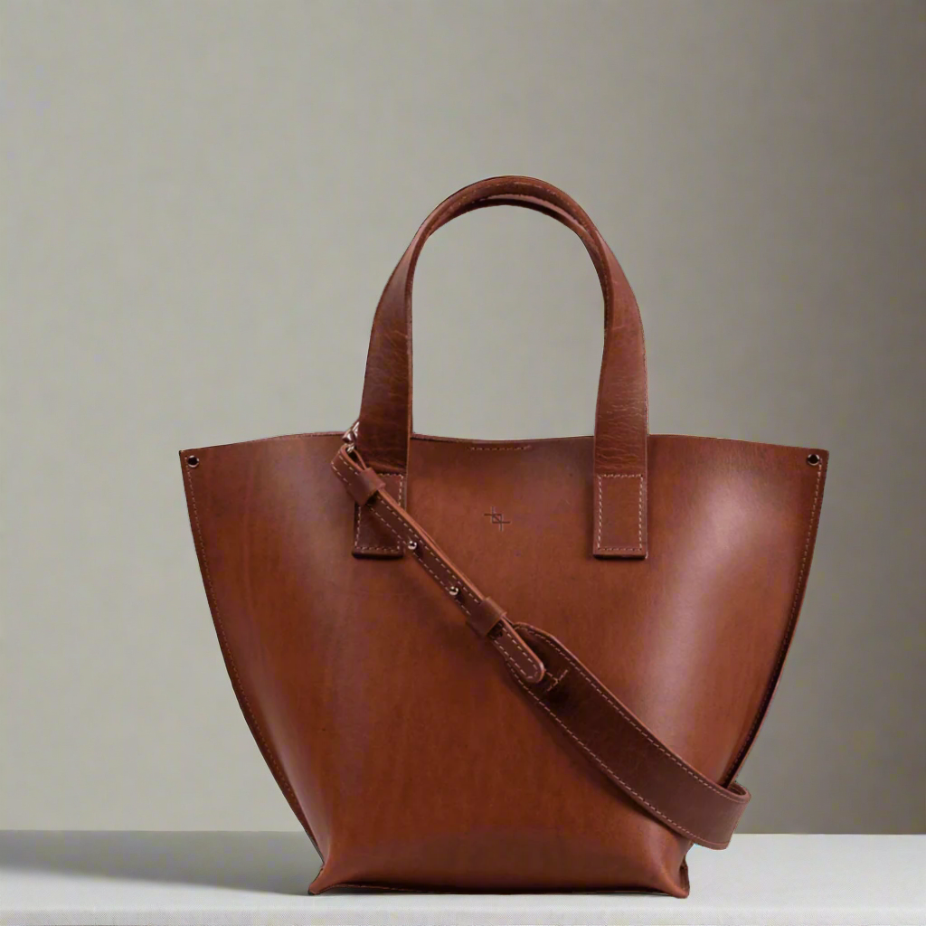 Model Leather Bucket Bag - Stylish, Versatile & Eco-Friendly by Craftory at brixbailey.com