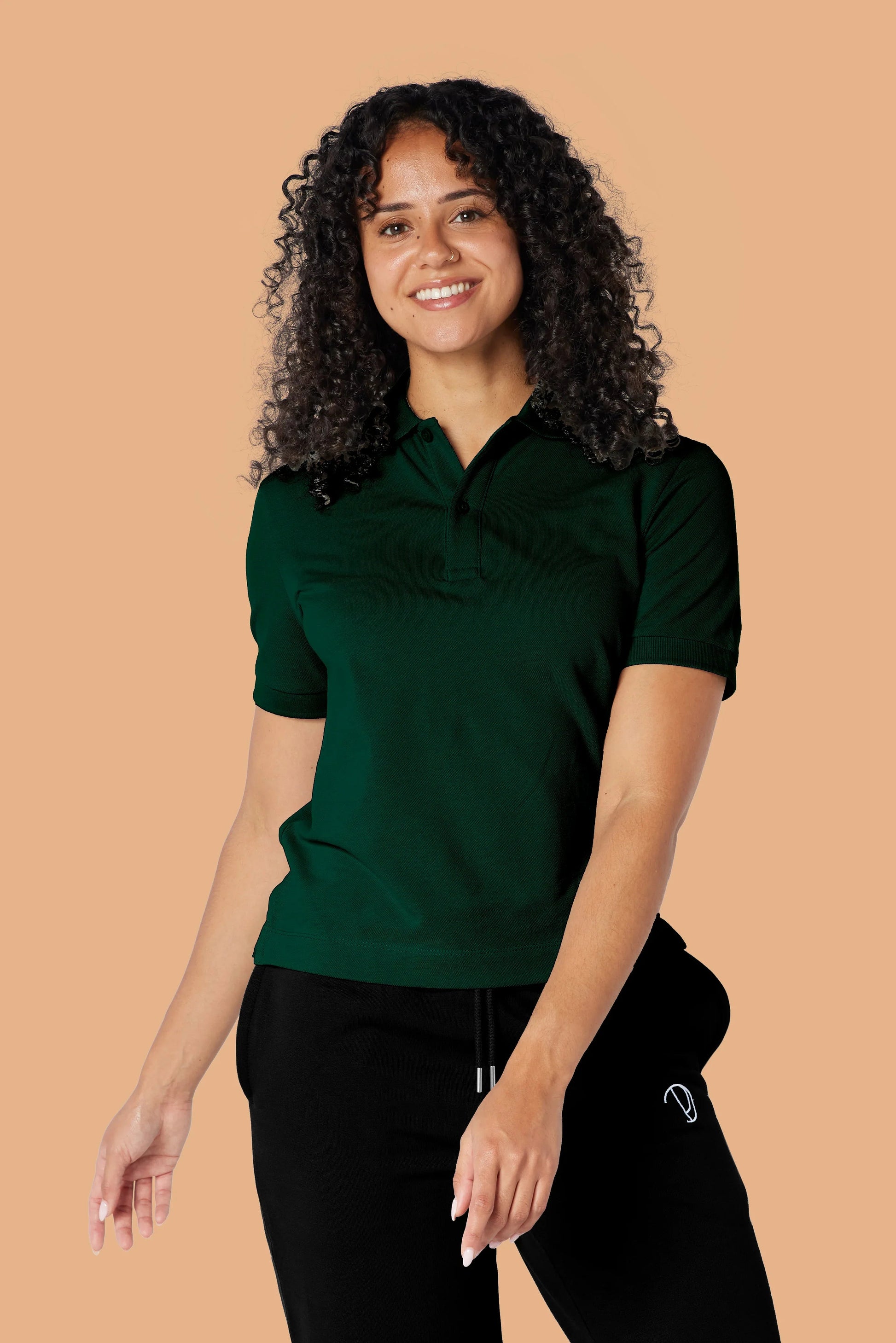Dark Green Organic Cotton Polo Shirt