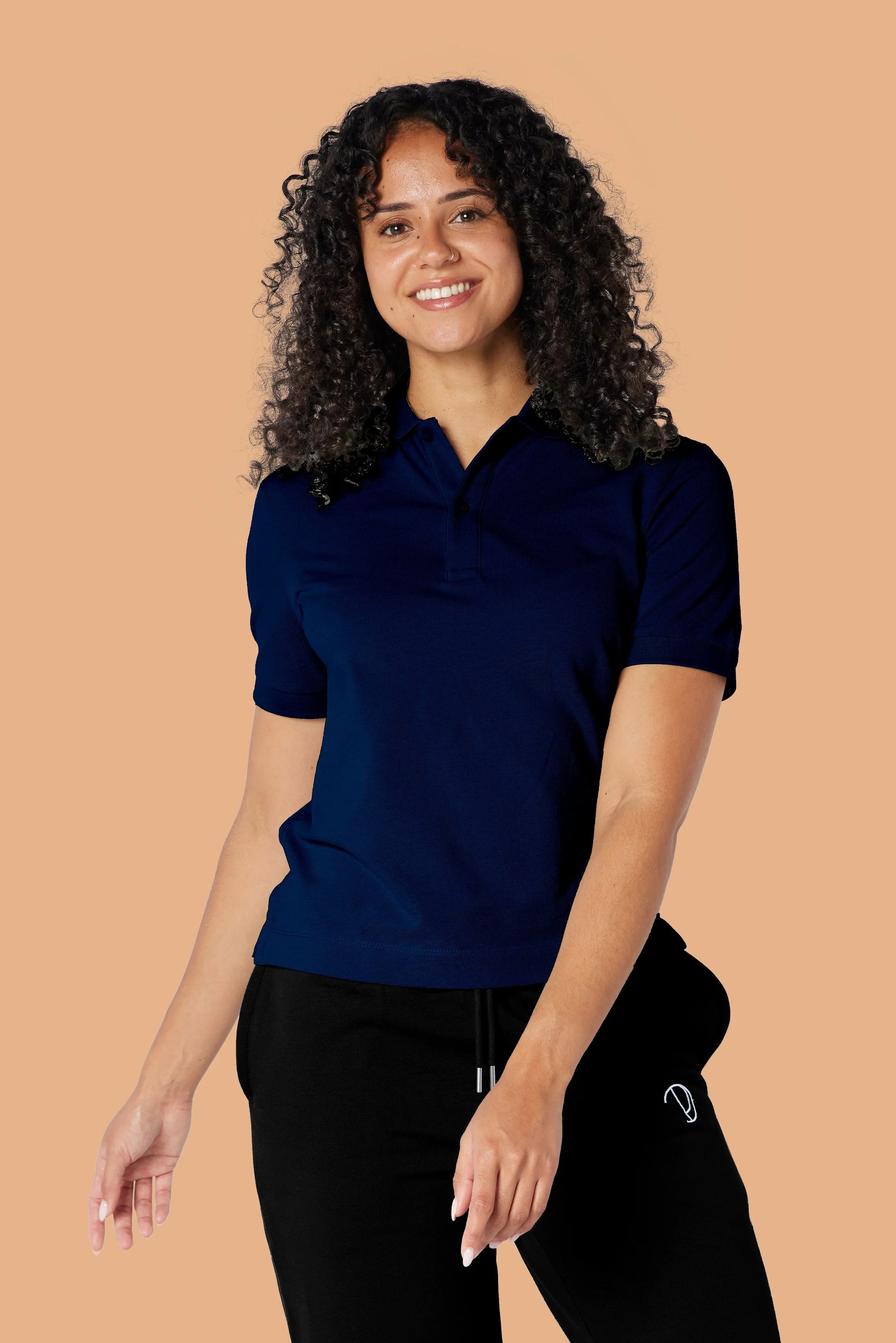 Navy Polo Shirt in Organic Cotton