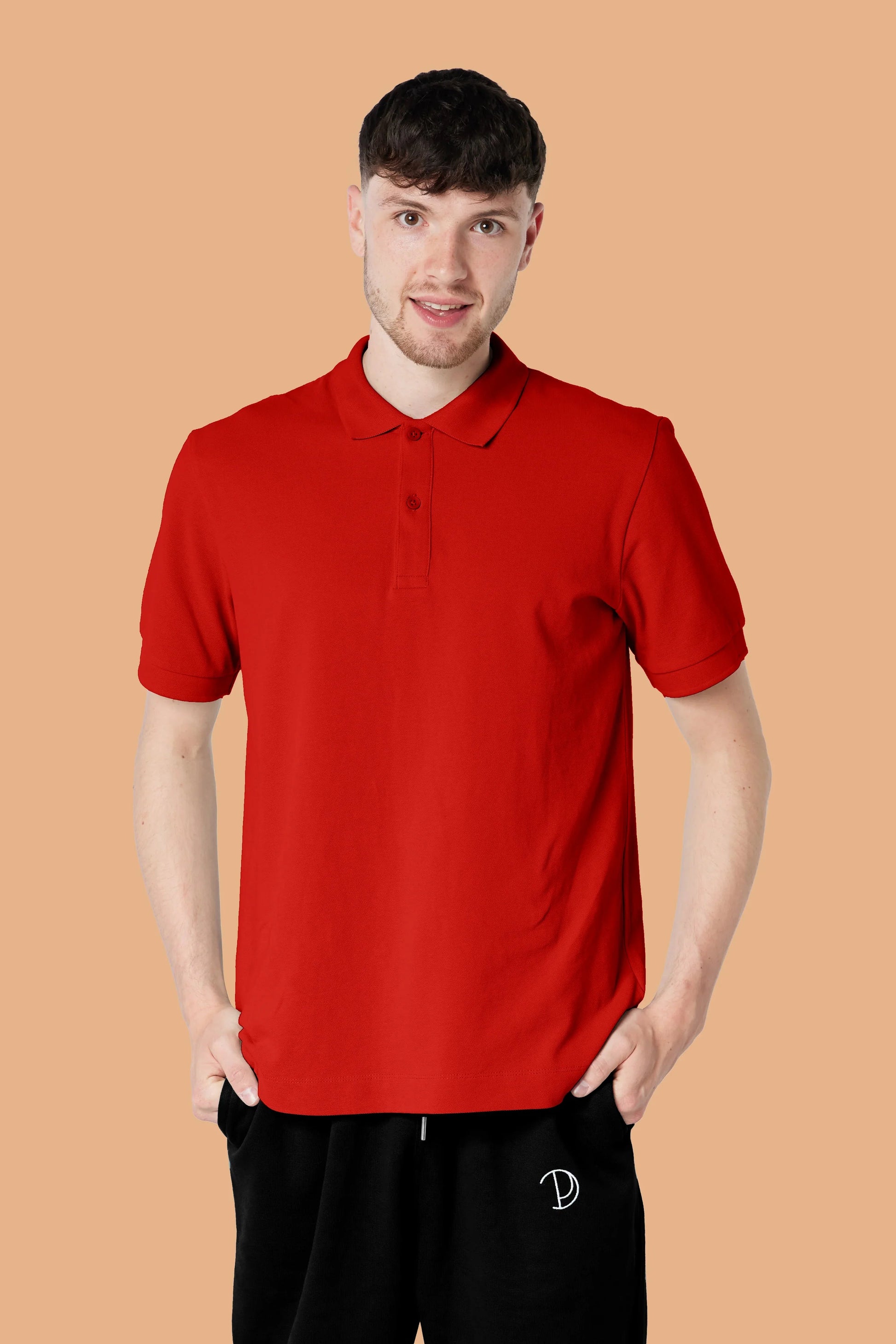 Red Polo Shirt in Organic Cotton