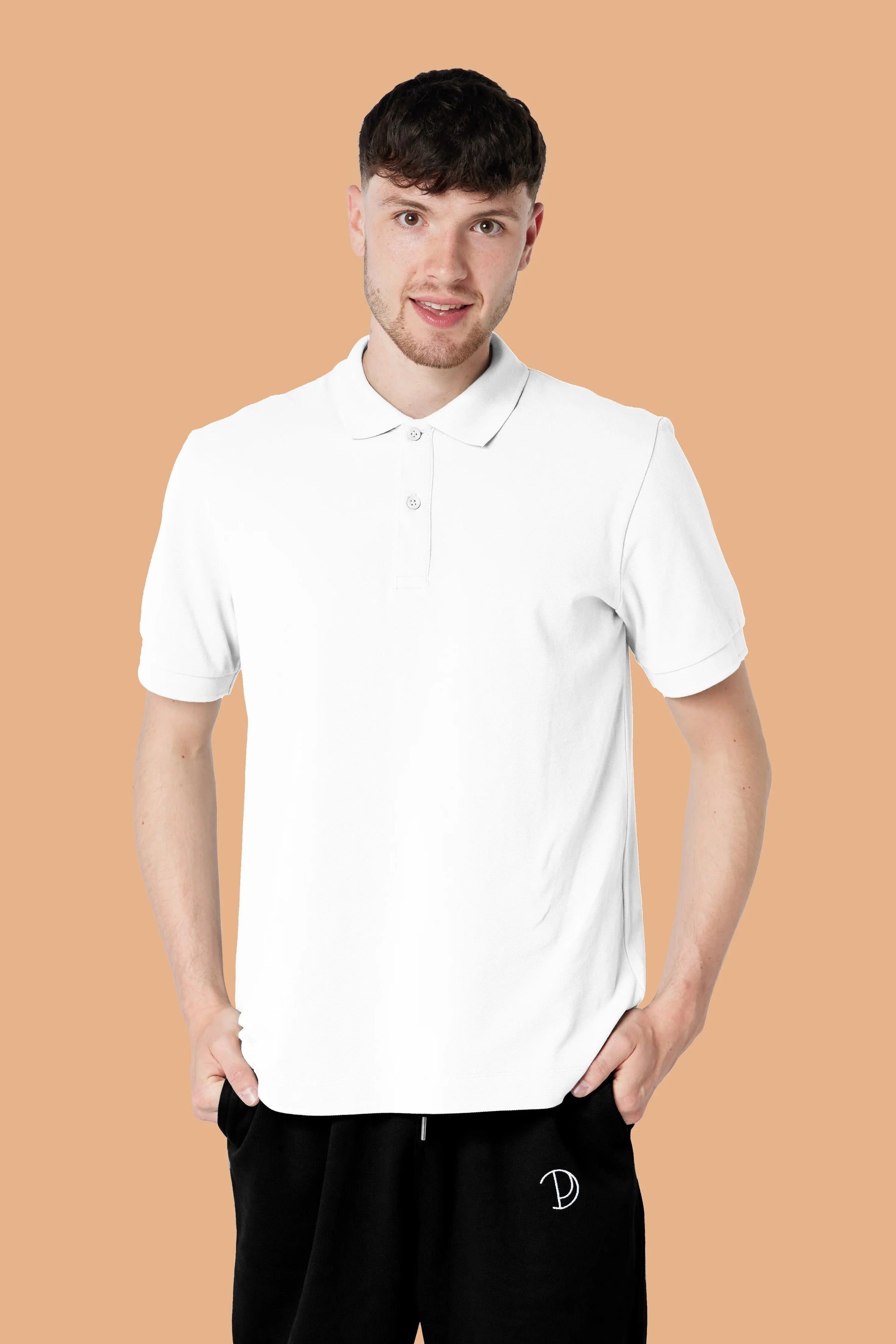 White Organic Cotton Polo Shirt