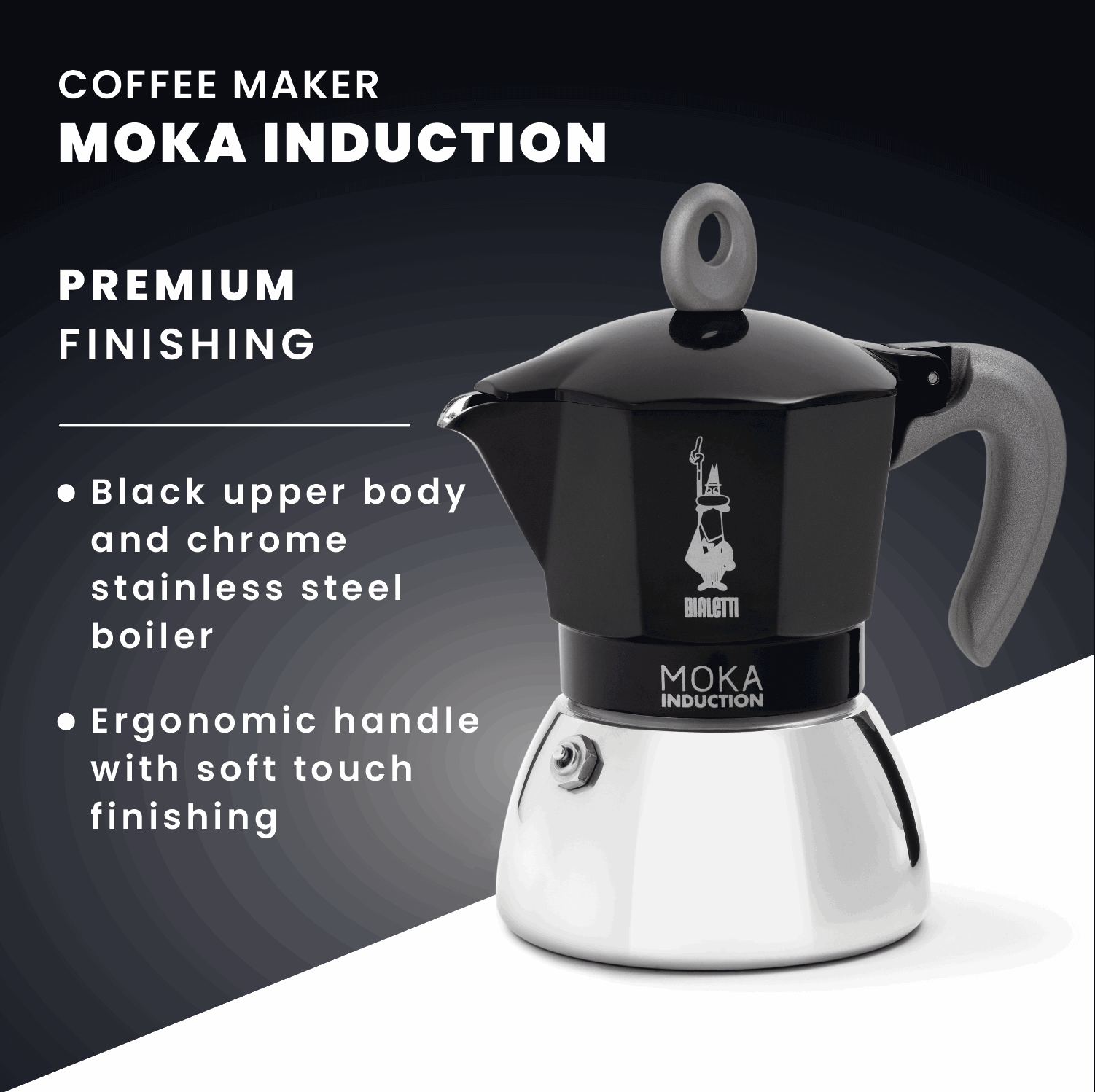 Moka Induction Stovetop Coffee Maker
