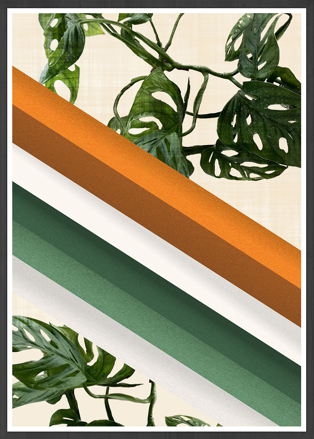 Monstera Ramp Retro Wall Art Print