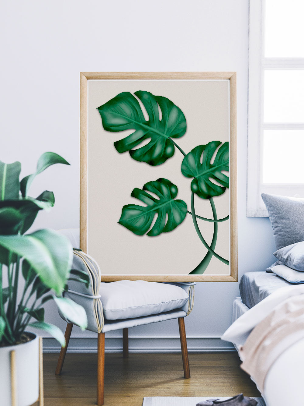 Monstera Print Wall Art