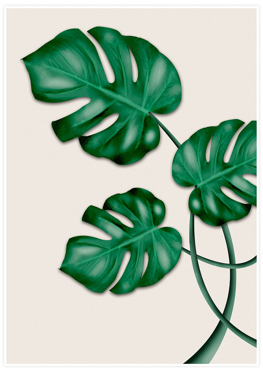 Monstera Print Wall Art
