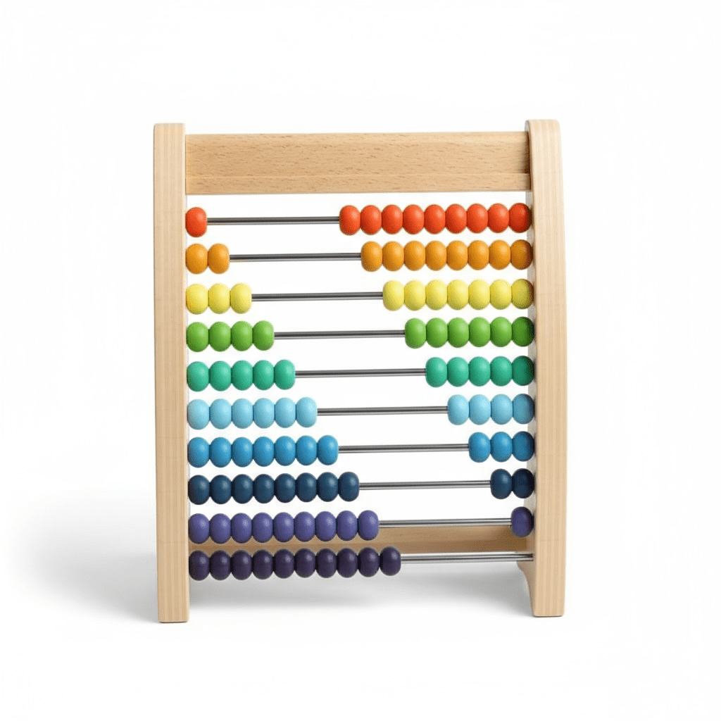 Wooden Counting Frame with Sliding Beads