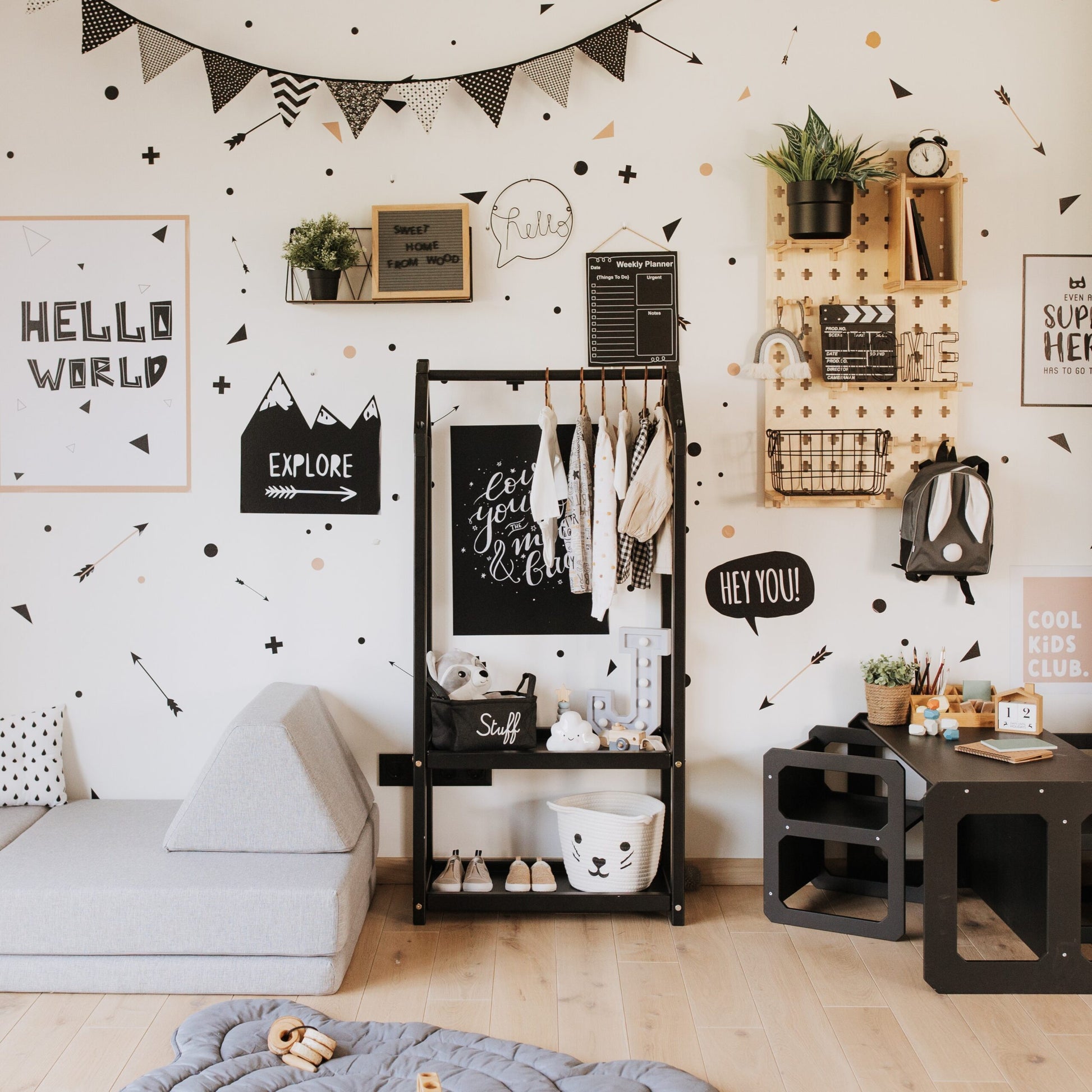 House Shaped Clothing Rack – Montessori Inspired Organizer by Montessori House Bed at www.brixbailey.com