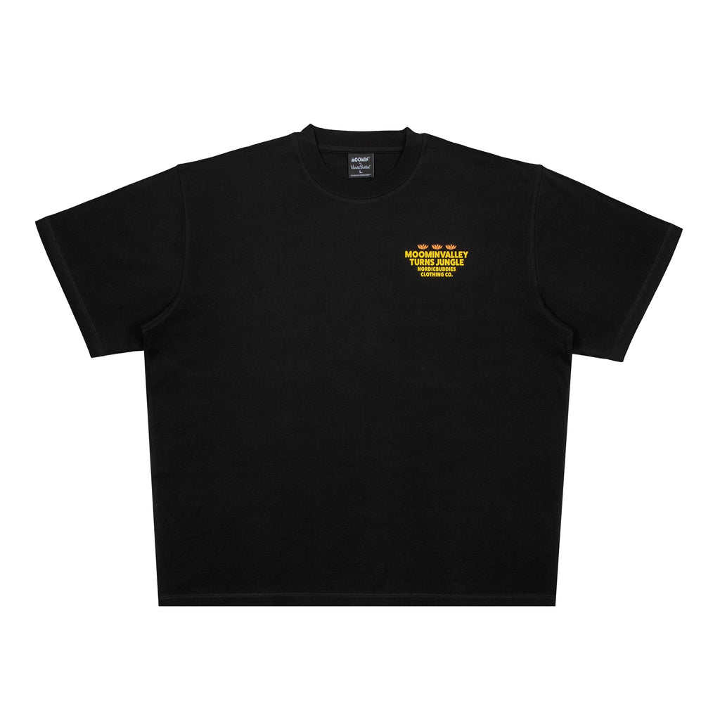 Moomin Jungle Heavy Unisex T-shirt - Black