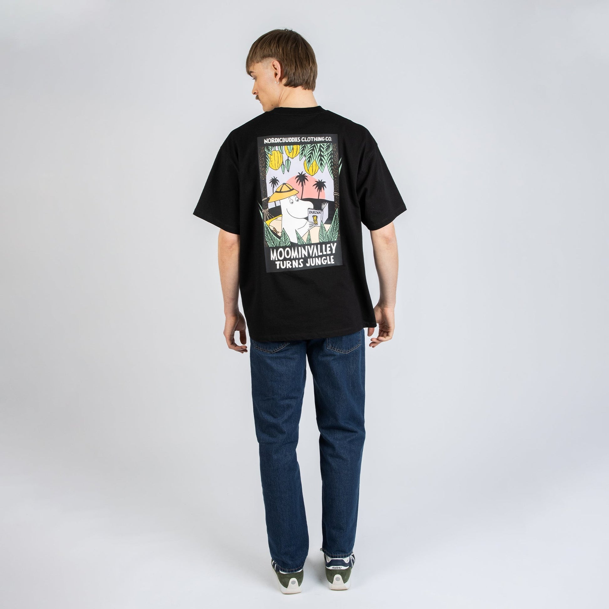 Moomin Jungle Heavy Unisex T-shirt - Black