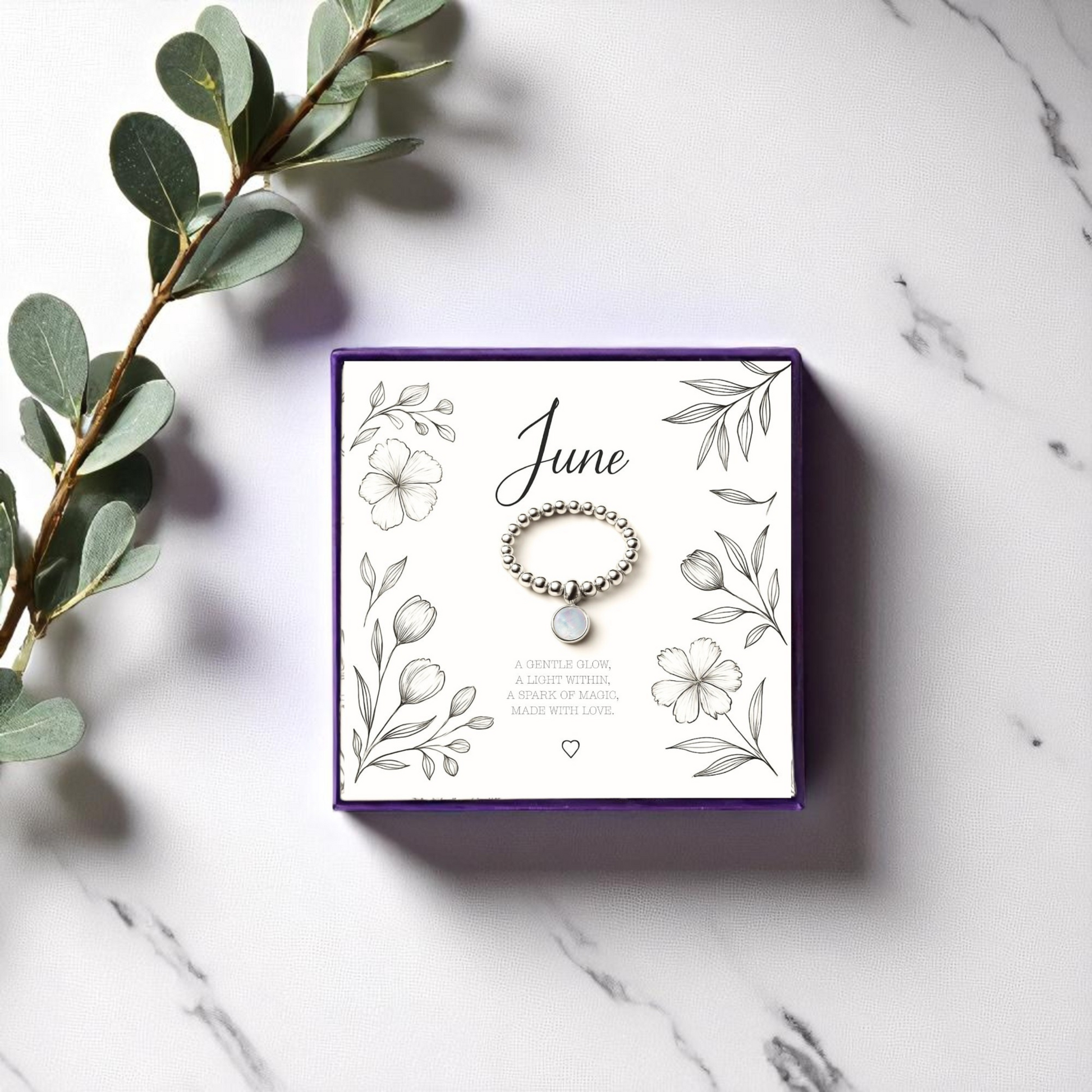 Moonstone Birthstone Ring in Sterling Silver or Gold-Filled