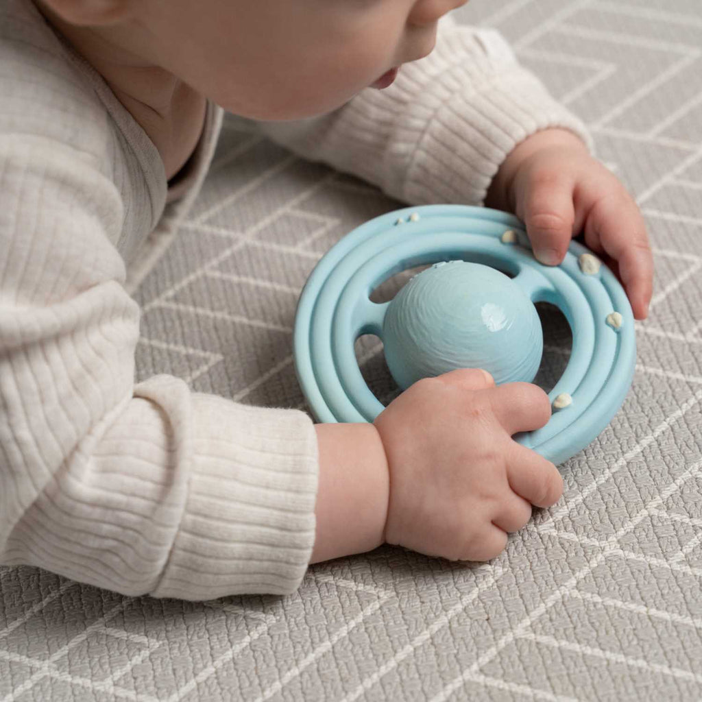 Natural Rubber Space Planet Teether and Bath Toy