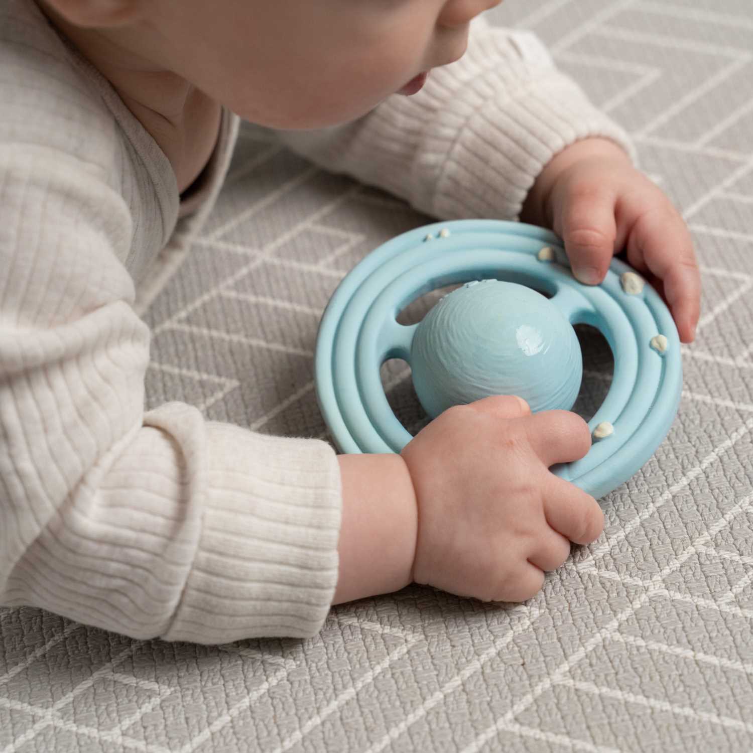 Natural Rubber Space Planet Teether and Bath Toy