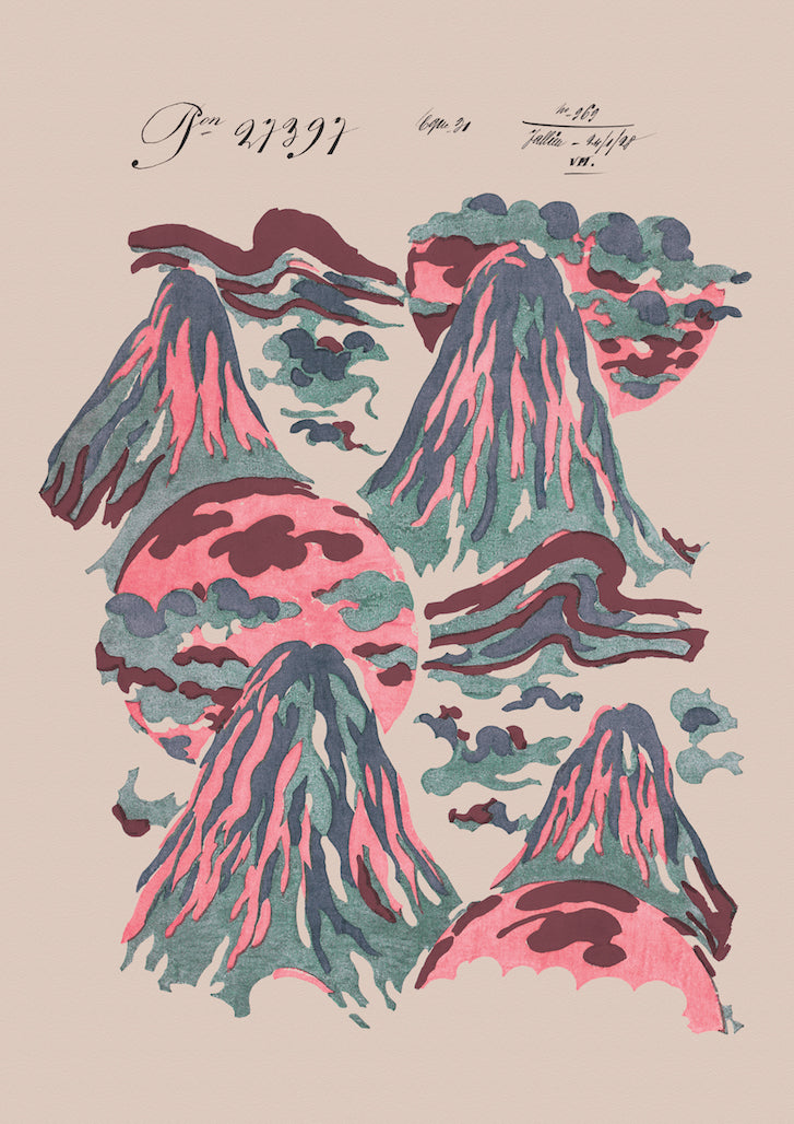 Mount Vesuvius Vintage Archive Poster Print