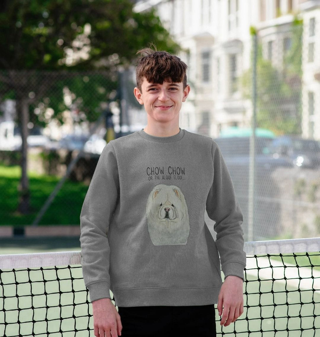 Cream Chow Chow Organic Cotton Kids Sweatshirt