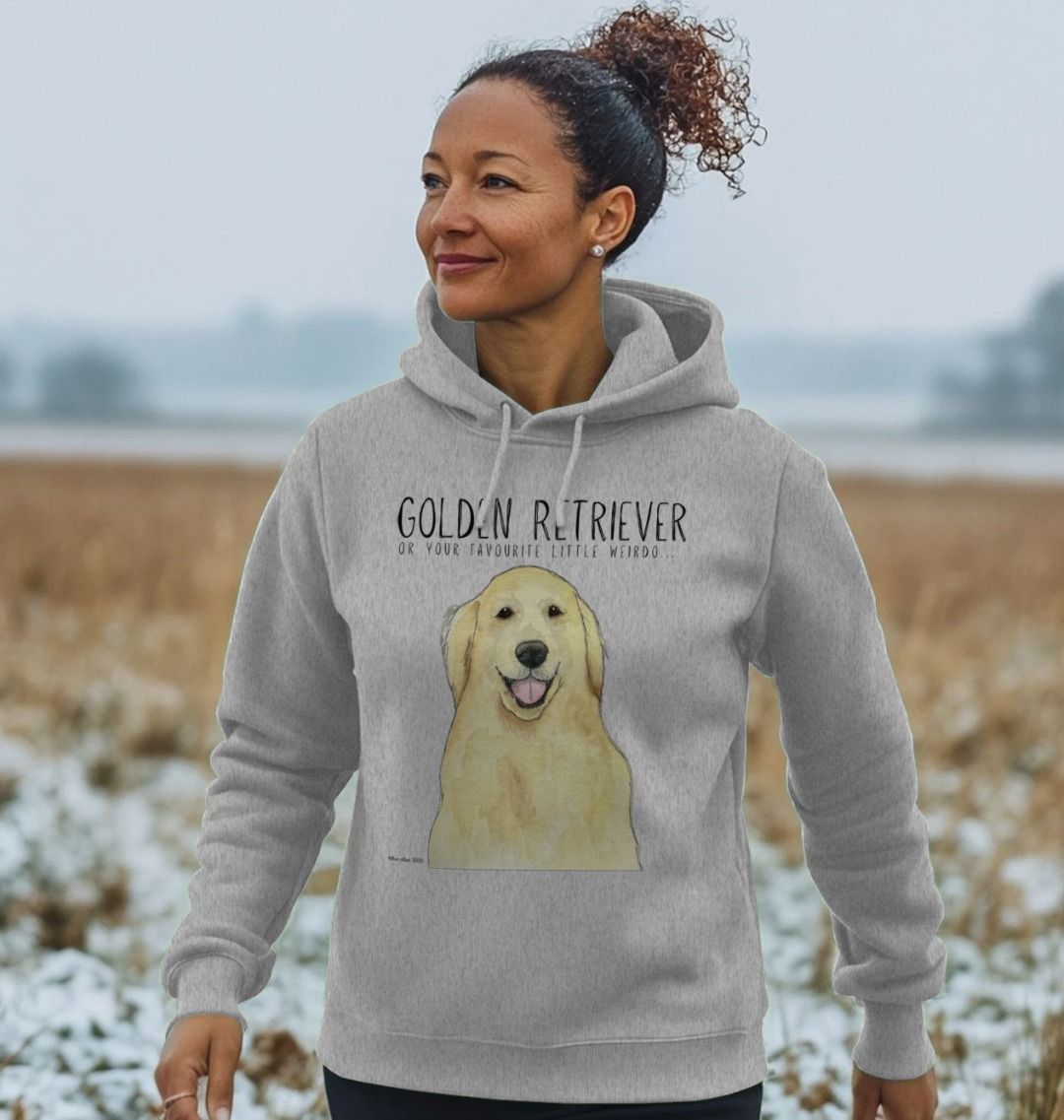 Golden Retriever Energy Sustainable Womens Hoodie