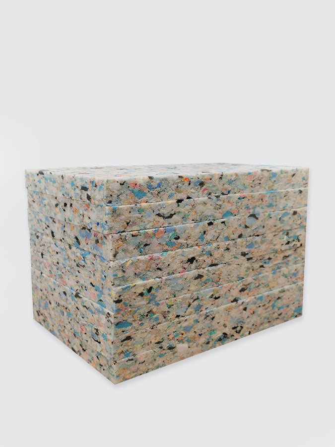 Recycled Chip Foam Yoga Block 1 inch Half Size Pack of 8