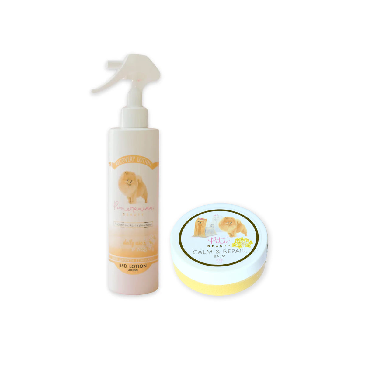 Pomeranian Alopecia Recovery Lotion and Balm Duo